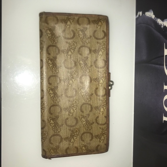 Celine signature patterned vintage wallet kiss lock wallet change purse - Picture 4 of 7